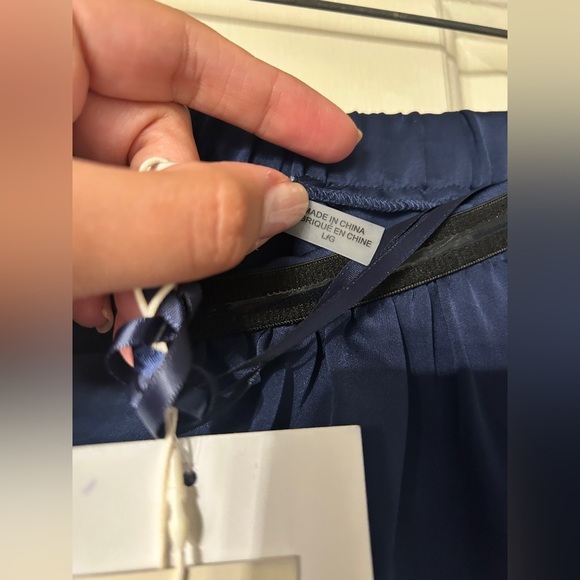 Ramy Brook Bree Strapless Silk Jumpsuit Navy Blue Size Large NWT 🆕 - Picture 10 of 13